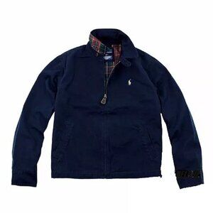 NWT Polo Ralph Lauren Men's Pony Check Line Jacket Windbreaker AV Navy MSRP $298